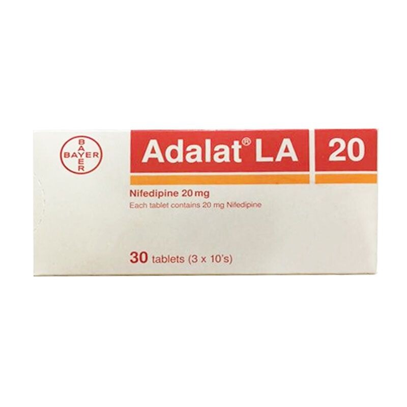 Adalat La 20 Hộp 30 Viên - Điều Trị Đau Thắt Ngực Adalat La 20 Hộp 30 Viên - Điều Trị Đau Thắt Ngực