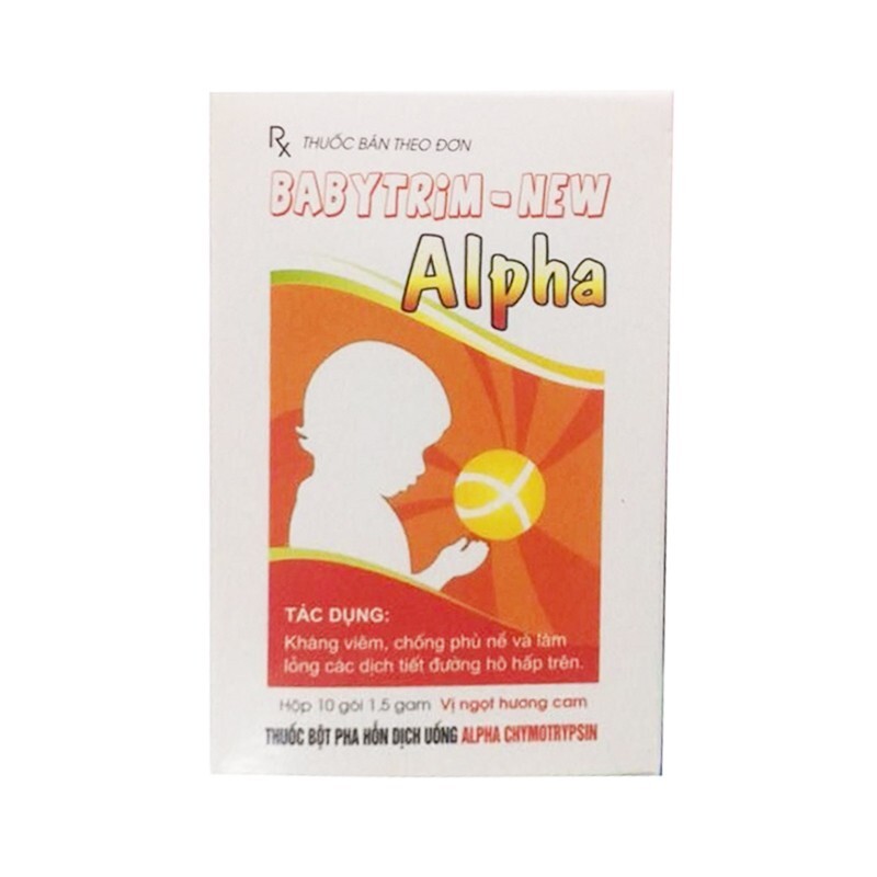 Thuốc Babytrim-New Alpha Hộp 10 Gói - Kháng Viêm, Trị Phù Nề Thuốc Babytrim-New Alpha Hộp 10 Gói - Kháng Viêm, Trị Phù Nề