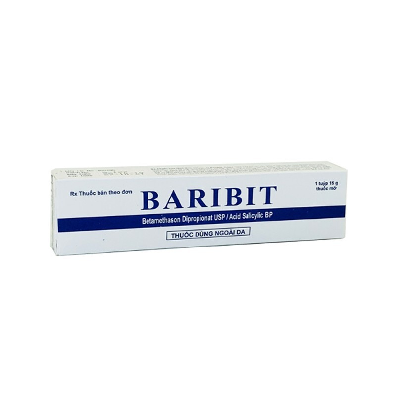 Thuốc Baribit - Tuýp 15g - Điều Trị Viêm Da, Vảy Nến