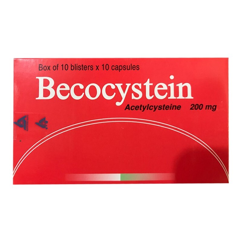 Becocystein Hộp 100 Viên - Giúp Thông Thoáng Đường Thở