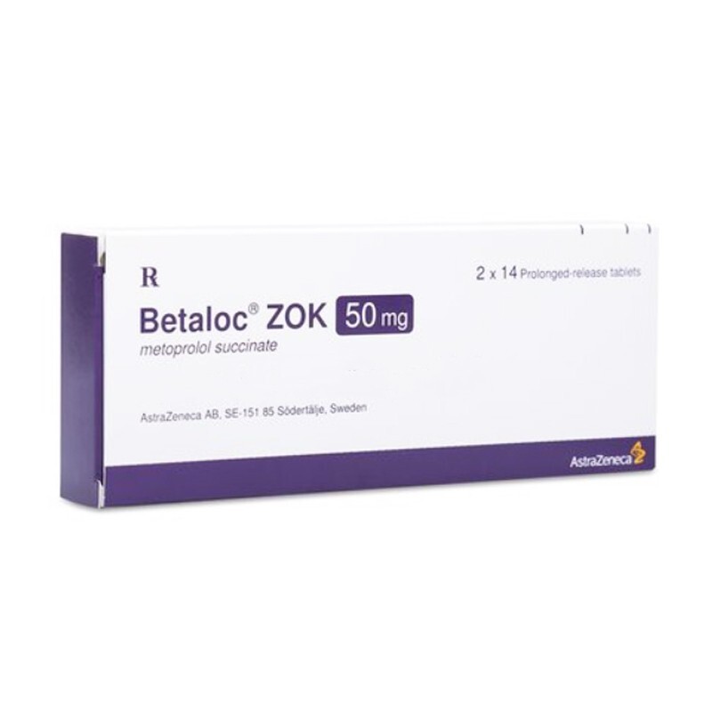 Betaloc Zok 50mg Hộp 28 Viên - Điều Trị Bệnh Tim Mạch