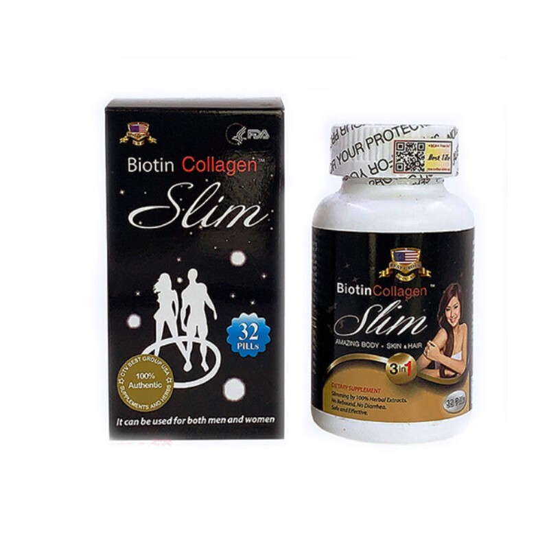 Biotin Collagen Slim Lọ 32 Viên - Cải Thiện Vóc Dáng Biotin Collagen Slim Lọ 32 Viên - Cải Thiện Vóc Dáng