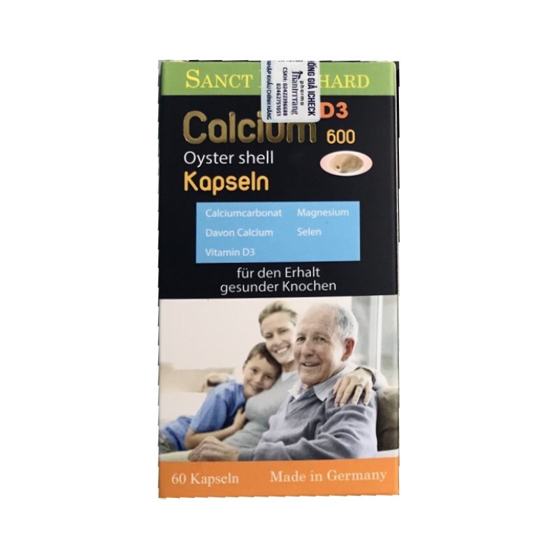 Calcium D3 600 Kapseln Lọ 60 viên - Phát Triển Xương Răng