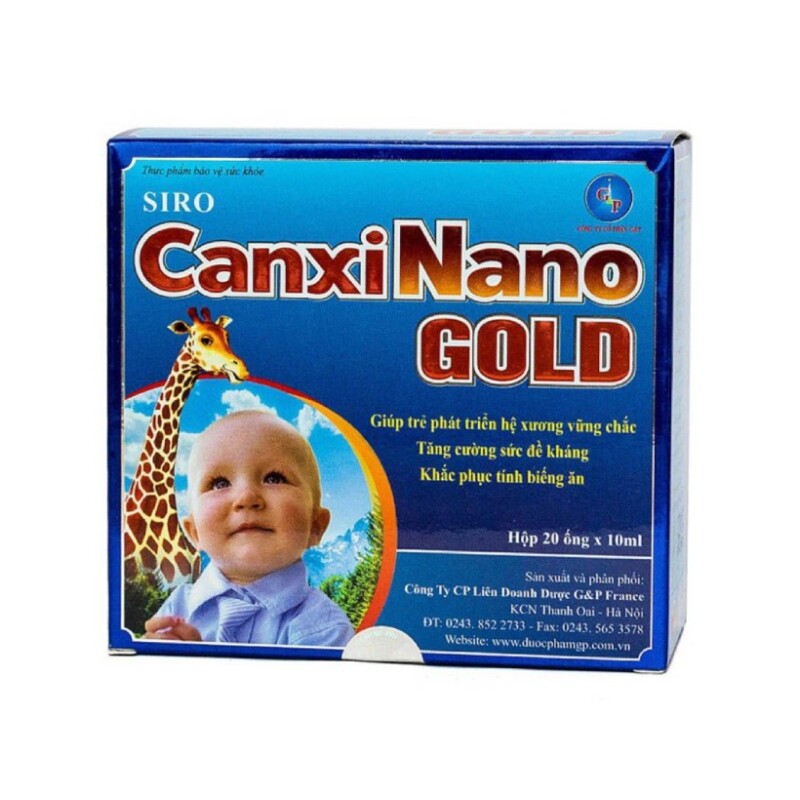 Canxi Nano Gold - Hộp 20 ống