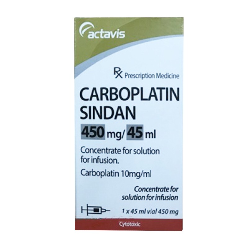 Thuốc Carboplatin Sindan 450mg/45ml - Điều Trị Trong Ung Thư Thuốc Carboplatin Sindan 450mg/45ml - Điều Trị Trong Ung Thư