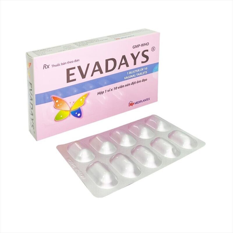 Evadays Hộp 10 viên - Viên đặt âm đạo