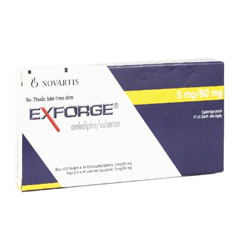Thuốc Exforge 5mg/80mg - Hộp 28 Viên - Điều Trị Tăng Huyết Áp