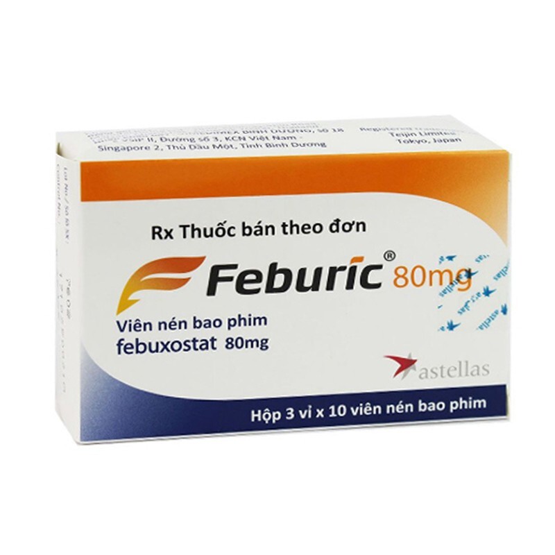 Thuốc Feburic 80mg - Hộp 30 Viên - Điều Trị Tăng Acid Uric Máu Thuốc Feburic 80mg - Hộp 30 Viên - Điều Trị Tăng Acid Uric Máu