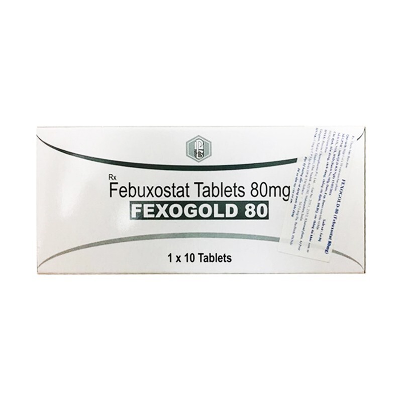 Thuốc Fexogold 80mg - Hộp 30 Viên - Điều Trị Tăng Acid Uric Máu Thuốc Fexogold 80mg - Hộp 30 Viên - Điều Trị Tăng Acid Uric Máu