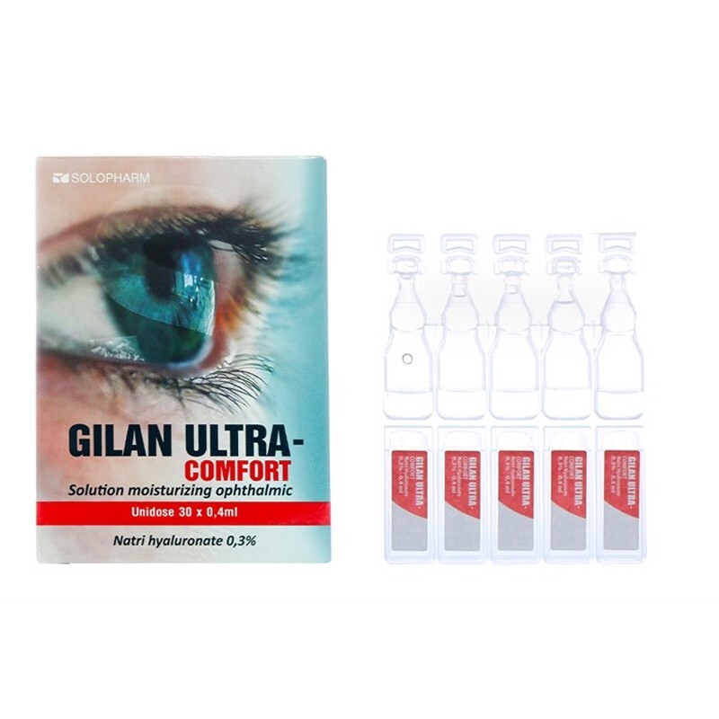 Thuốc Gilan Ultra Comfort 0.3% - Hộp 30 Ống - Cho Người Sử Dụng Kính Áp Tròng Thuốc Gilan Ultra Comfort 0.3% - Hộp 30 Ống - Cho Người Sử Dụng Kính Áp Tròng