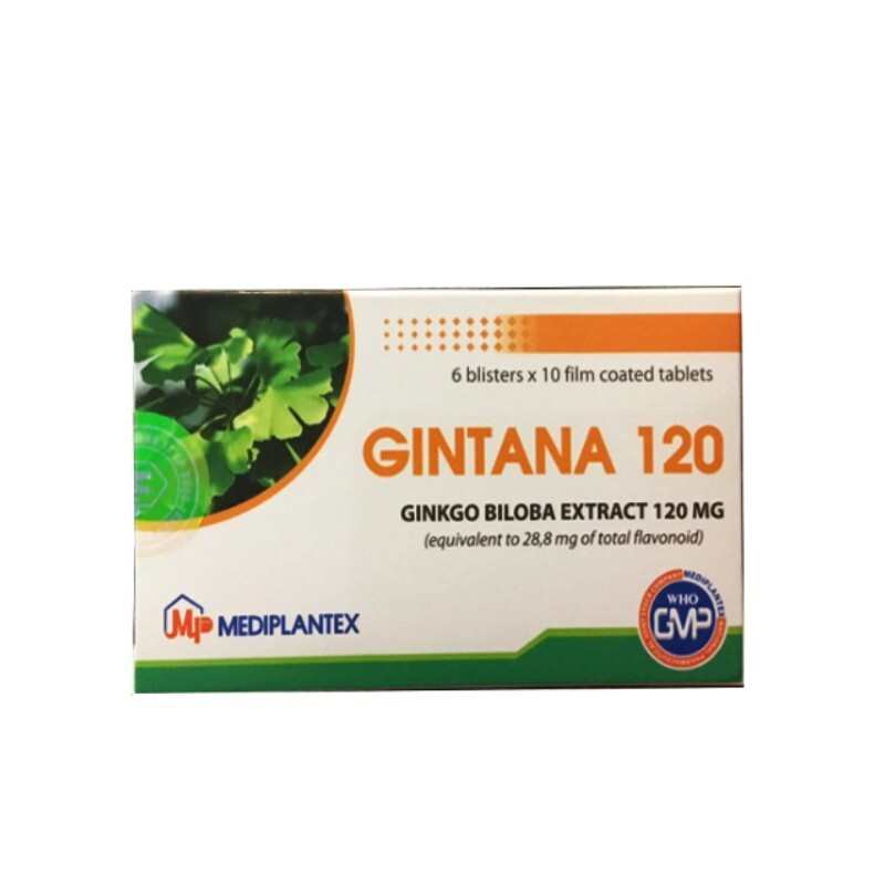 Gintana 120Mg Hộp 60 Viên - Dự Phòng, Điều Trị Tai Biến