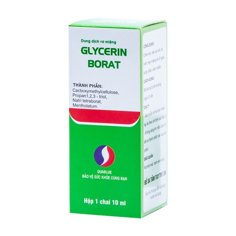 Glycerin Borat Quang Xanh 10ml - Trị Nấm Miệng, Lưỡi Đen