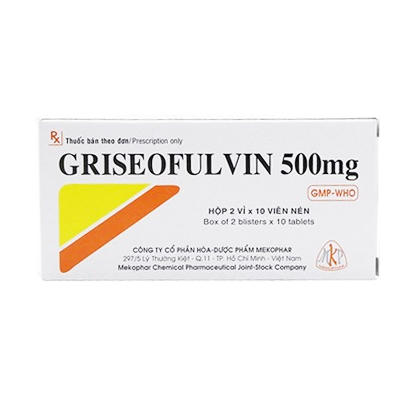 Griseofulvin 500Mg 100 Viên - Thuốc Kháng Nấm Griseofulvin 500Mg 100 Viên - Thuốc Kháng Nấm
