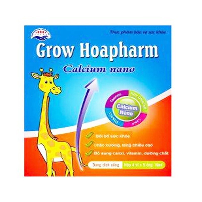 Grow Hoapharm Hộp 20 ống - Giúp phát triển hệ xương ở trẻ