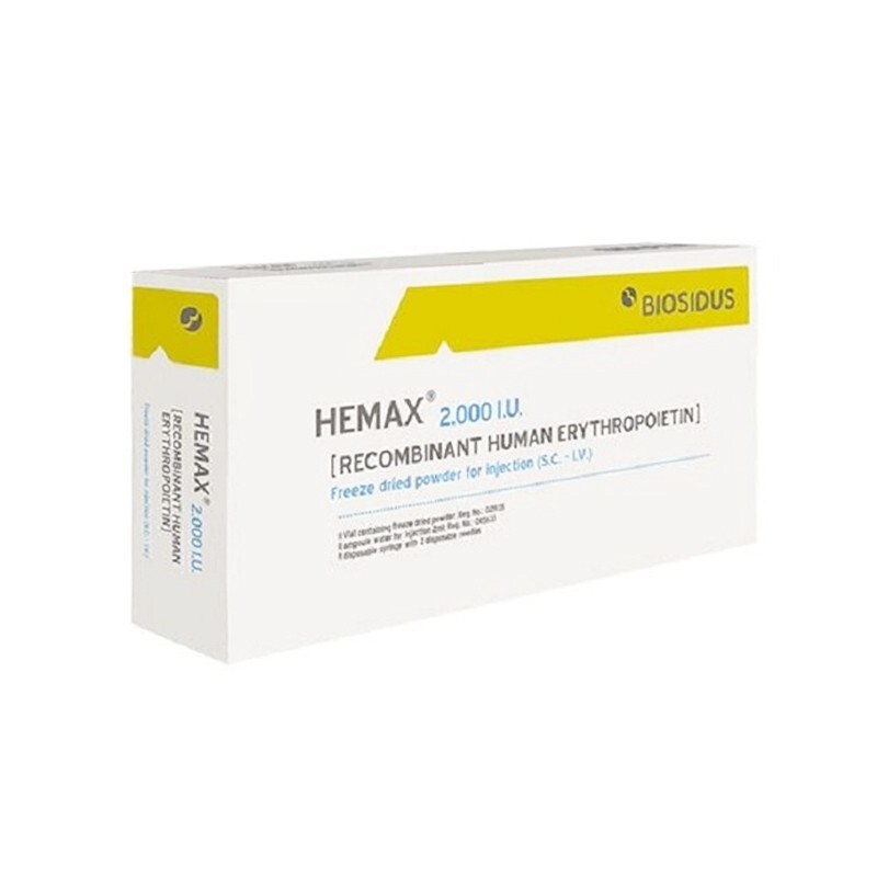 Hemax 2000Iu Hộp 1 Lọ Bột Đông Khô + 1 Ống Dung Môi Hemax 2000Iu Hộp 1 Lọ Bột Đông Khô + 1 Ống Dung Môi