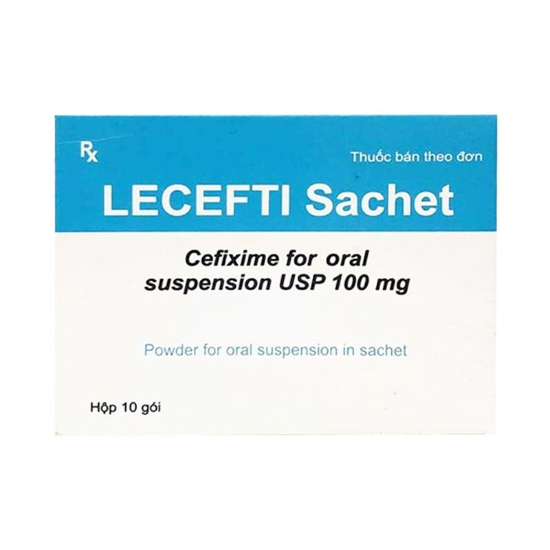 Lecefti 100mg Hộp 10 gói - Điều trị nhiễm khuẩn
