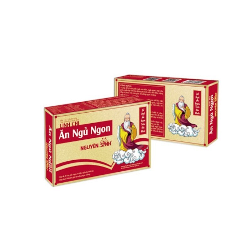 Linh Chi Ăn Ngủ Ngon Nguyên Sinh - Hộp 30 Viên - An Thần Ngủ Ngon