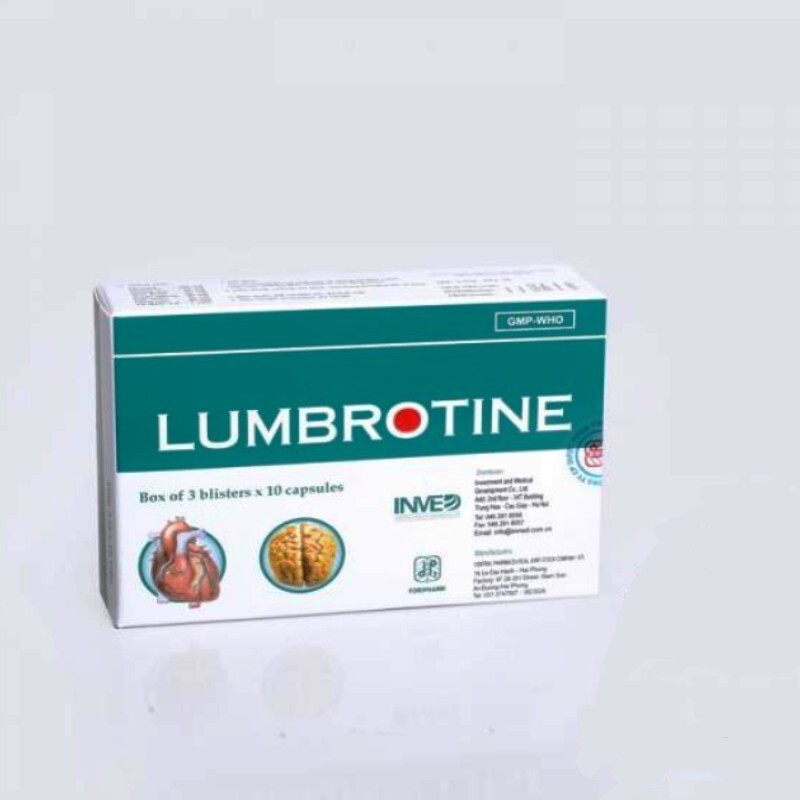 Lumbroitin - Hộp 30 Viên - Giảm Tê Mỏi Chân Tay, Ngừa Xơ Vữa Lumbroitin - Hộp 30 Viên - Giảm Tê Mỏi Chân Tay, Ngừa Xơ Vữa