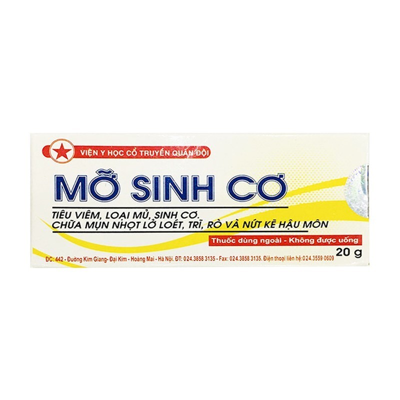 Mỡ Sinh Cơ Tuýp 20g - Tiêu viêm, loại mủ, sinh cơ