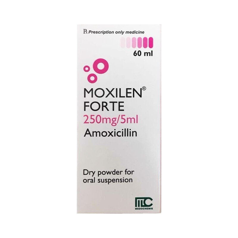 Moxilena Forte 250mg/5ml - Điều trị nhiễm trùng Moxilena Forte 250mg/5ml - Điều trị nhiễm trùng