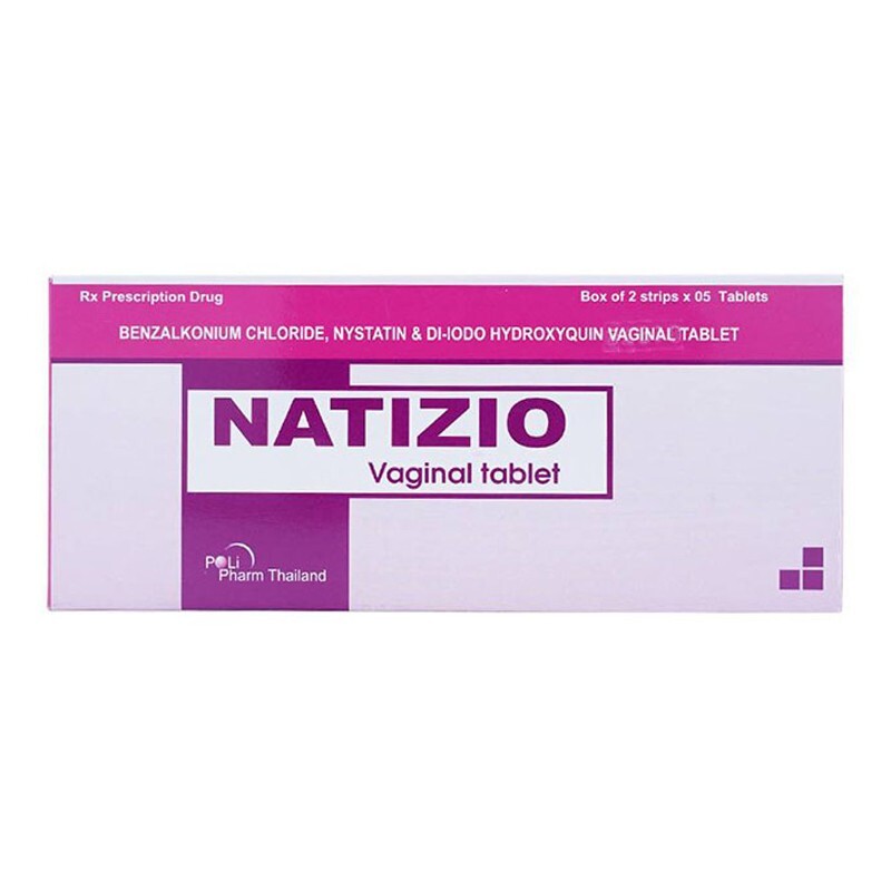 Thuốc Đặt Phụ Khoa Natizio - Hộp 10 Viên - Trị Nhiễm Khuẩn Thuốc Đặt Phụ Khoa Natizio - Hộp 10 Viên - Trị Nhiễm Khuẩn