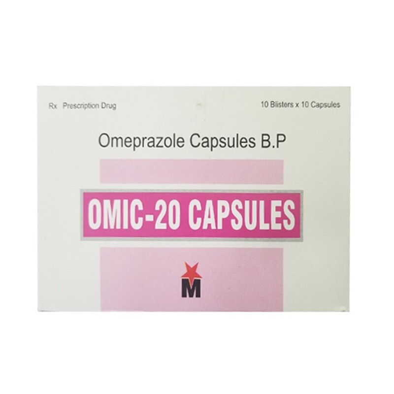 Omic-20 Capsules Hộp 100 viên - Điều trị viêm xước thực quản