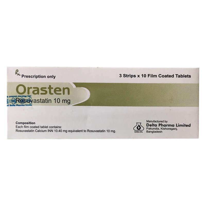 Orasten 10mg Hộp 30 viên - Điều trị tăng cholesterol máu