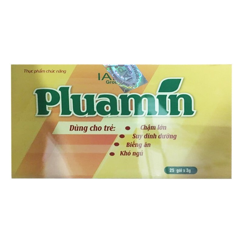 Pluamin Hộp 25 gói - Giúp trẻ ăn ngon, tăng hấp thu