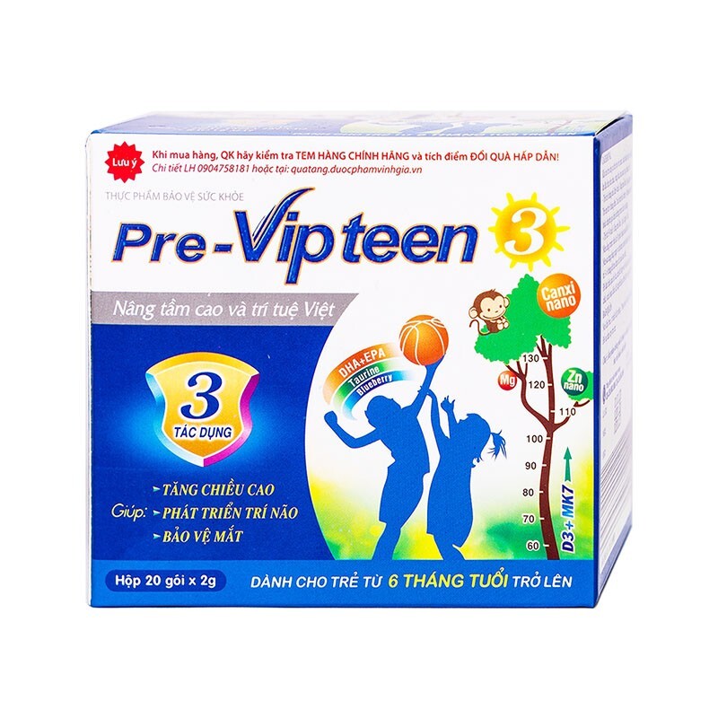 Cốm Bổ Sung Canxi Pre - Vipteen 3 Hộp 20 Gói Cốm Bổ Sung Canxi Pre - Vipteen 3 Hộp 20 Gói