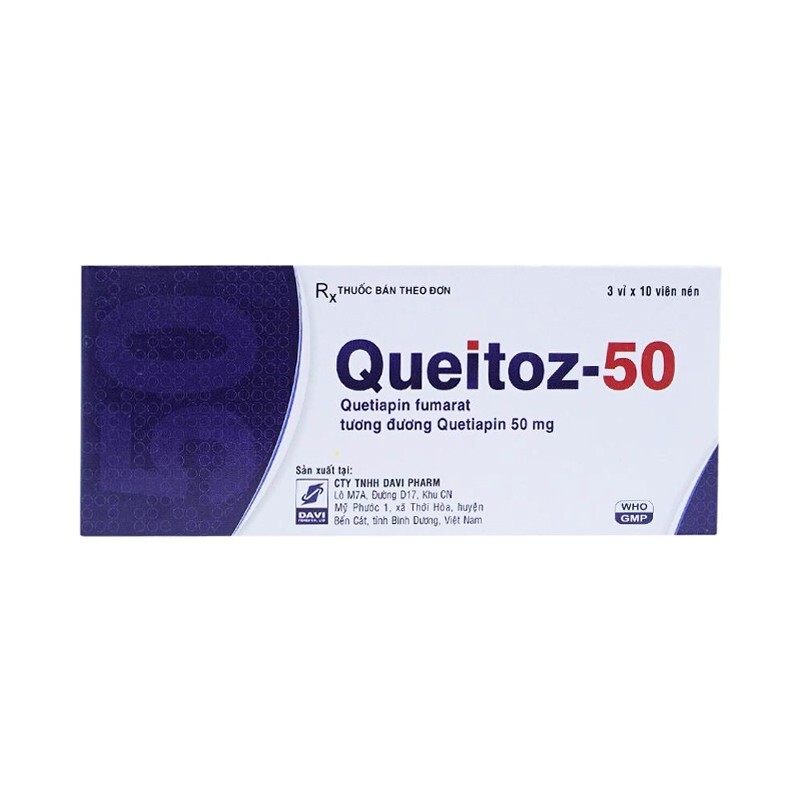 Queitoz-50 Hộp 30 viên - Điều trị tâm thần phân liệt