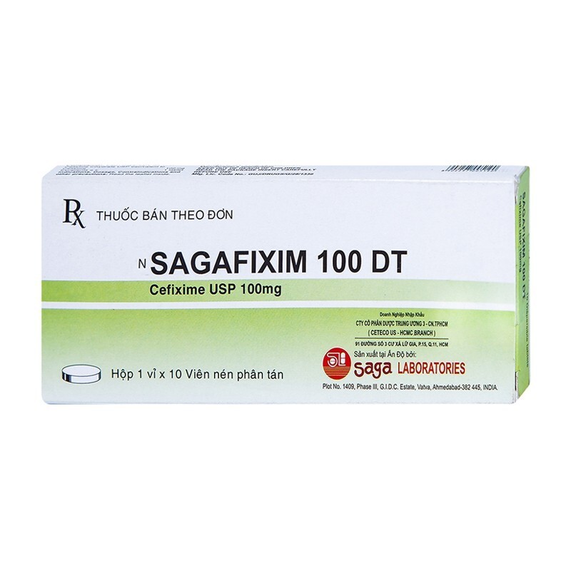 Sagafixim 100 Hộp 10 viên - Điều trị nhiễm khuẩn