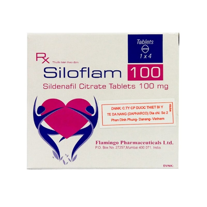 Siloflam 100 Hộp 4 viên - Điều trị cương dương