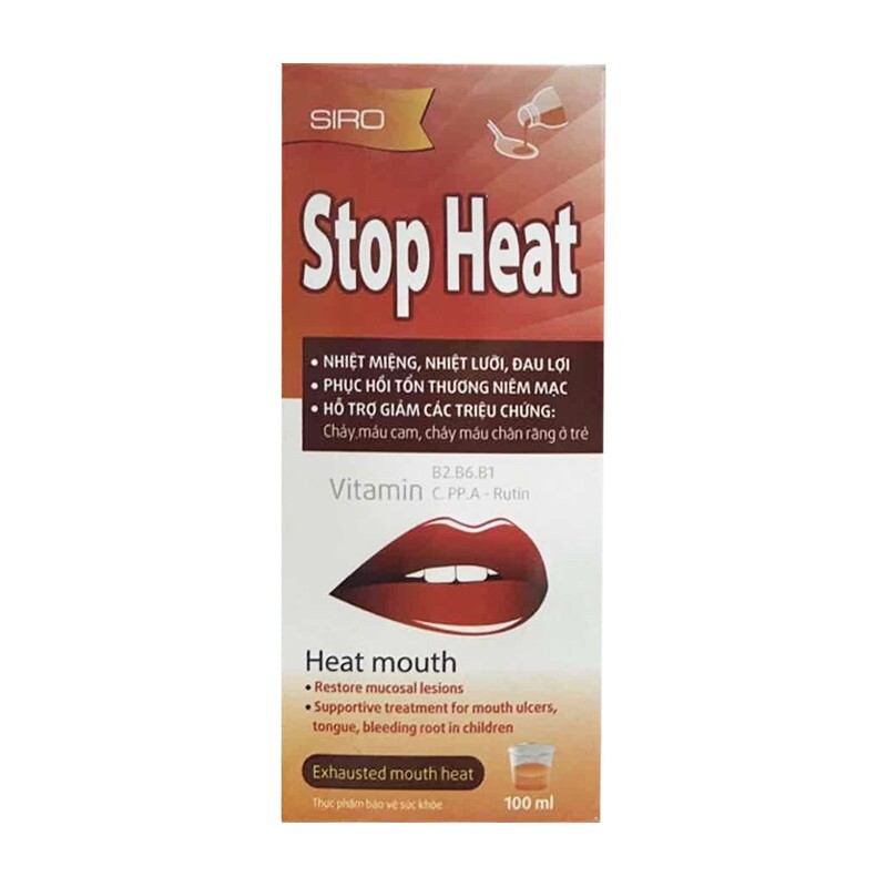 Siro Stop Heat Chai 100ml - Điều trị viêm loét miệng lưỡi Siro Stop Heat Chai 100ml - Điều trị viêm loét miệng lưỡi