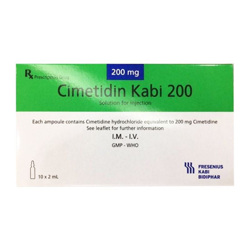 Cimetidin Kabi 200 Hộp 10 Ống - Điều Trị Loét Dạ Dày Cimetidin Kabi 200 Hộp 10 Ống - Điều Trị Loét Dạ Dày
