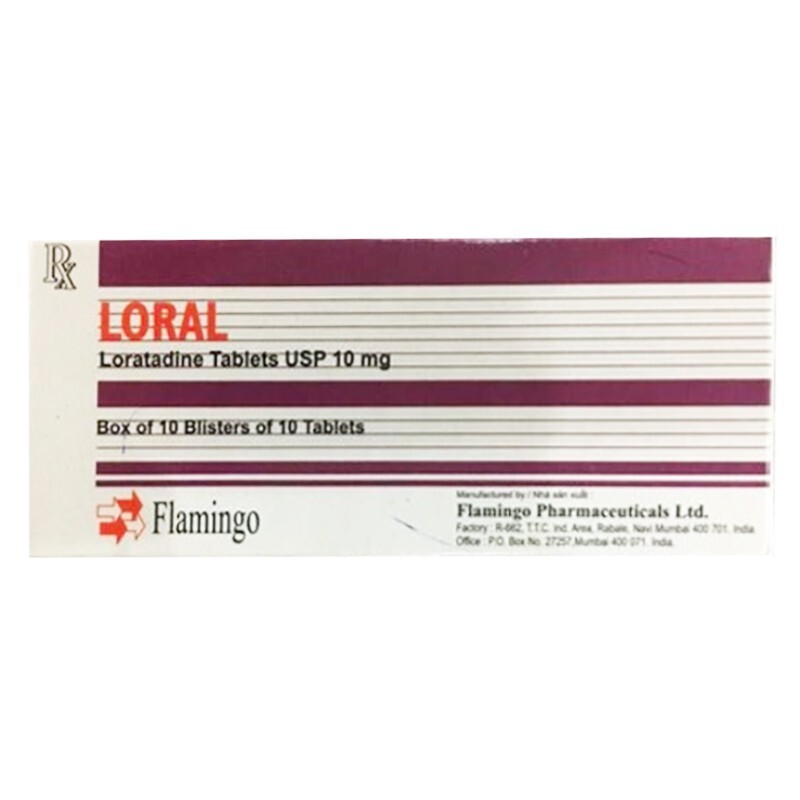Loral 10mg Hộp 100 viên - Thuốc chống dị ứng Loral 10mg Hộp 100 viên - Thuốc chống dị ứng
