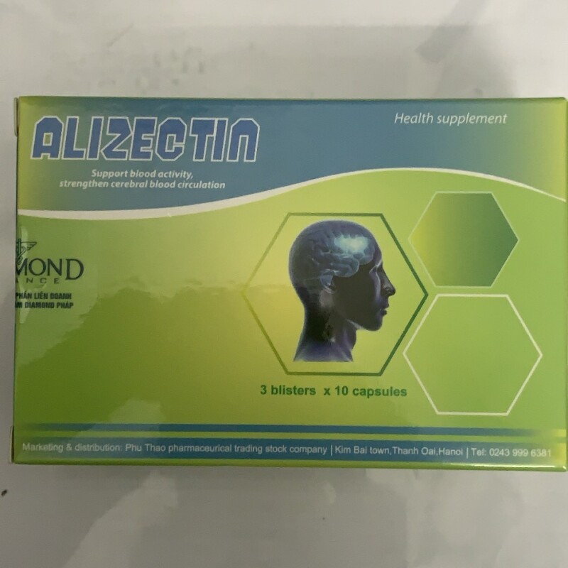Alizectin Hộp 30 Viên - Cải Thiện Tuần Hoàn Máu Não