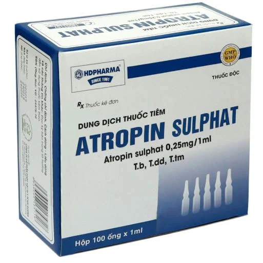 Atropin Sulphate 0.25Mg/ml Hộp 100 Ống - Tăng Hệ Thần Kinh Atropin Sulphate 0.25Mg/ml Hộp 100 Ống - Tăng Hệ Thần Kinh