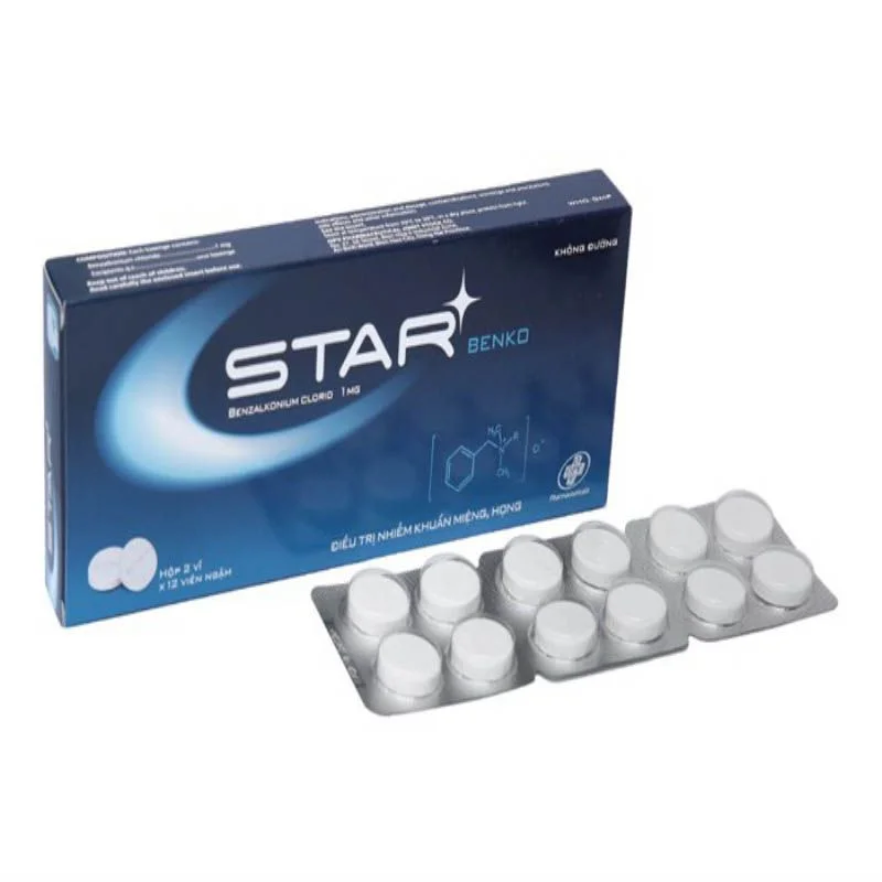 Star Benko Hộp 24 viên - Điều trị nhiễm khuẩn răng miệng