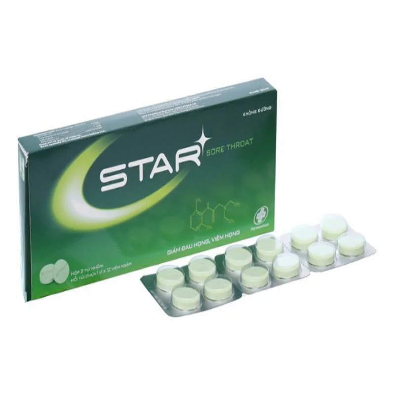 Star Sore Throat 24 viên - Giảm đau, khử khuẩn răng miệng