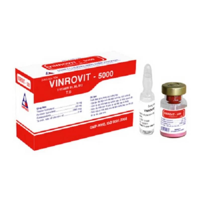 Vinrovit 5000 Hộp 4 Lọ + 4 Ống - Điều Trị Bệnh Beri Beri