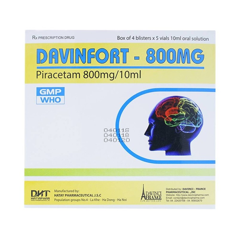 Davinfort 200mg Hộp 20 Ống – Điều Trị Bệnh Não Bộ