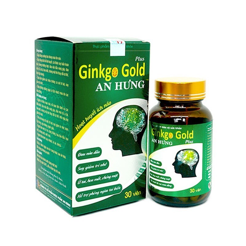 Ginkgo Gold Plus An Hưng Hộp 30 viên – Tăng Tuần Hoàn Não