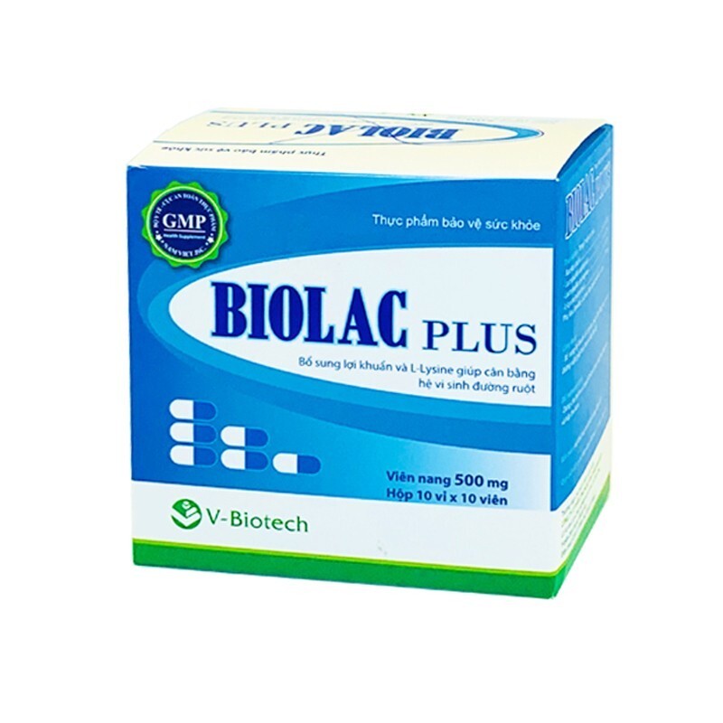 Thuốc Biolac Plus - Hộp 100 Viên - Bổ Sung Lợi Khuẩn Đường Ruột