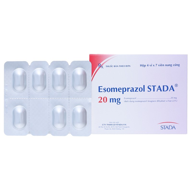 Thuốc Esomeprazol 20mg Stada - Hộp 28 Viên - Điều Trị Bệnh GERD