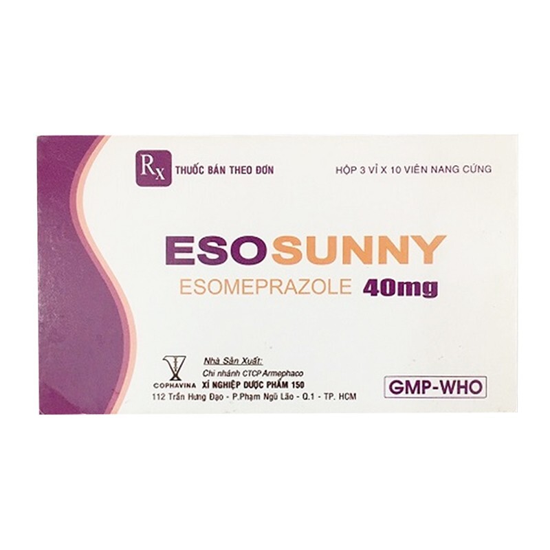 Esosunny 40mg Hộp 30 viên - Điều trị trào ngược dạ dày