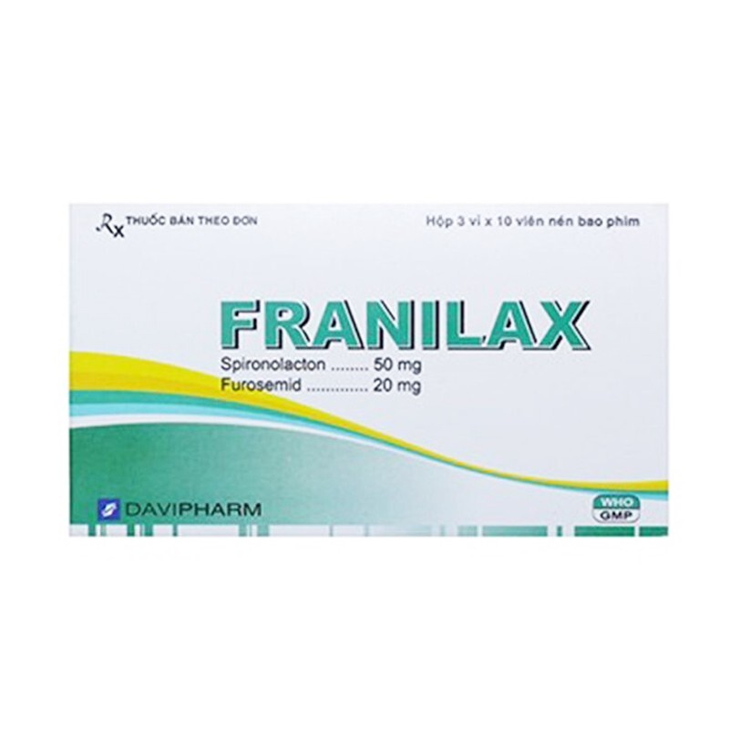 Thuốc Franilax - Hộp 30 Viên - Điều Trị Báng Bụng, Phù