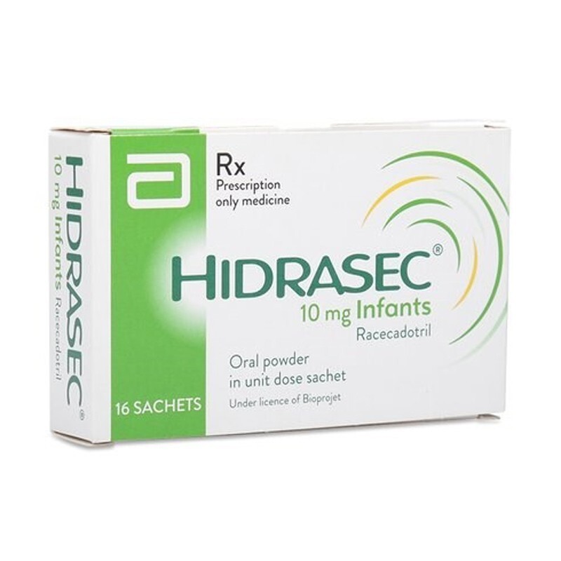 Hidrasec 10mg Hộp 16 gói - Điều trị triệu chứng tiêu chảy cấp