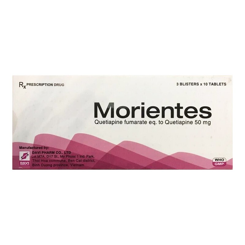 Morientes 50mg Hộp 30 Viên - Điều Trị Rối loạn Tâm Thần