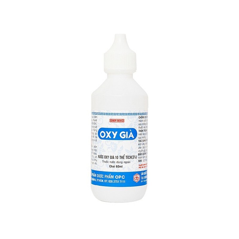 Nước oxy già 10tt Lọ 60ml – Sát trùng ngoài da