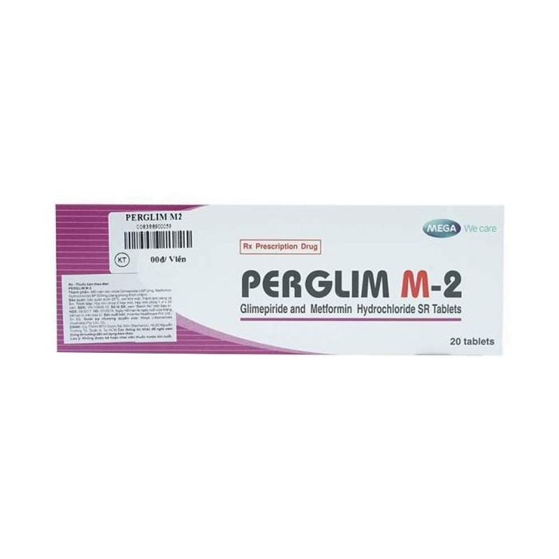 Perglim M-2 Hộp 20 Viên – Thuốc Điều Trị Bệnh Tiểu Đường